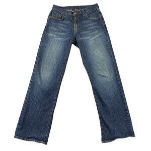 Lucky Brand Jeans Mens 30x31 Straight Dark Wash Gene Montesino Made in USA